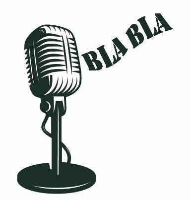 Mikrofon mit dem Schriftzug Bla Bla Bla und Phrasendrescher