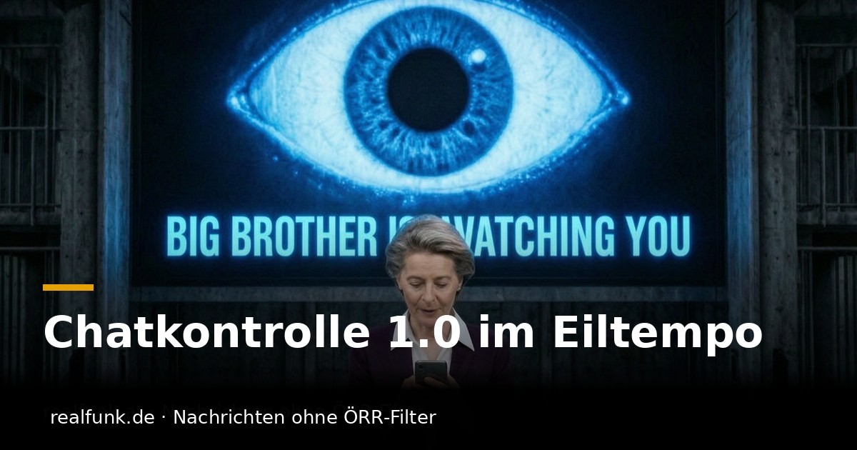 Chatkontrolle 1.0 im Eiltempo